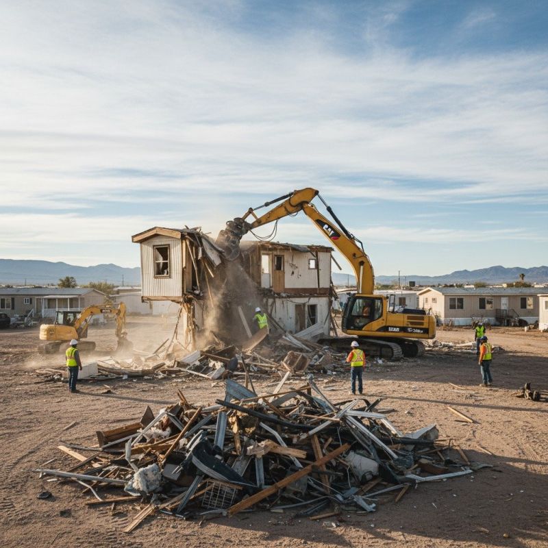 Double Wide Demolition in Sacramento, CA